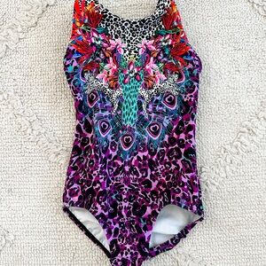 Sylvia P Gymnastics Leotard - Leopard Print
